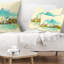 Coussin lombaire en aquarelle cityscape painting toronto city