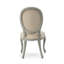 Chaise d’appoint rembourrée en lin king louis Frady-381666805