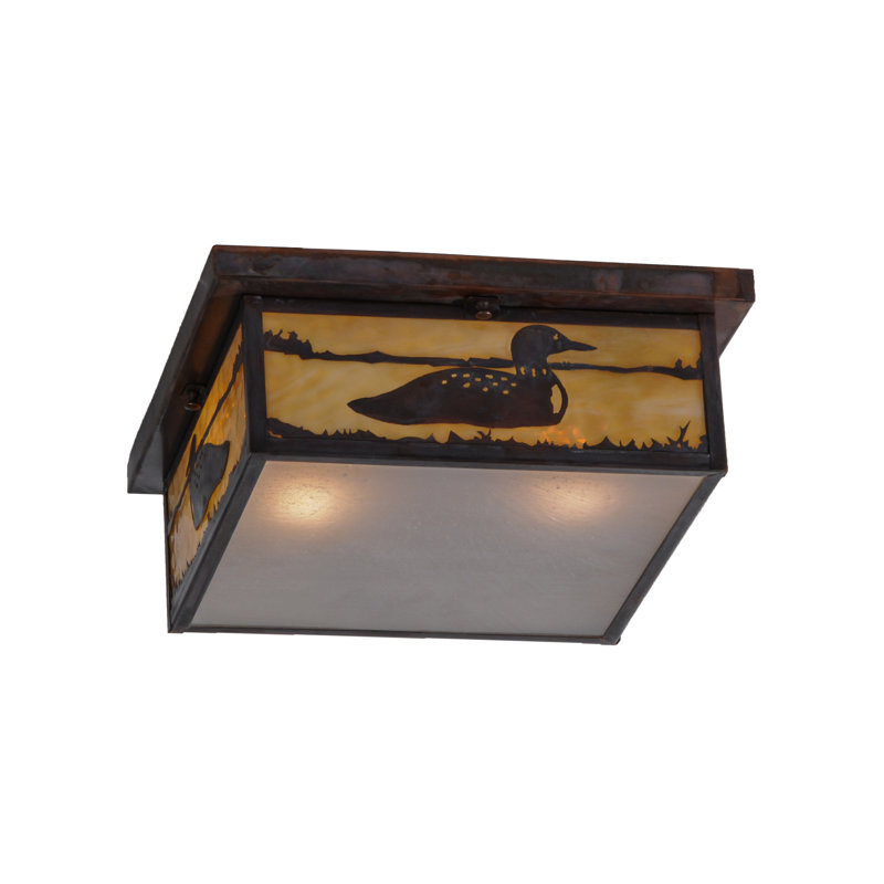 Rustic Lodge 2 - Light Flush Mount, 6" H x 20" W x 20" D