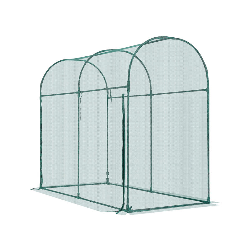 Crop Cage, 5.9 x 2.98 x 4.9 ft Plant Protection Tent with Zippered Door, Wind-Resistant Tall Crop Cage, Easy to Install, Outdoor Raised Bed Cover with Frame, Plant Netting for Garden Patio Lawn