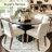 46" Round Pedestal Dining Table-1914340397