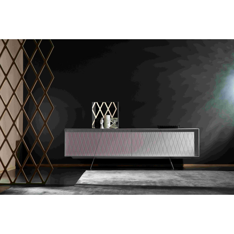 E-klipse 94.5'' W Sideboard, Light Rosewood