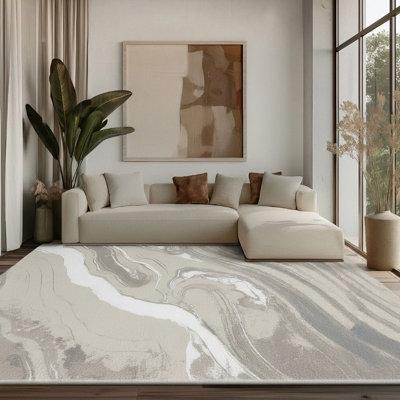 Galaxy Series Abrstract Black/Gray/Ivory/Beige Area Rug