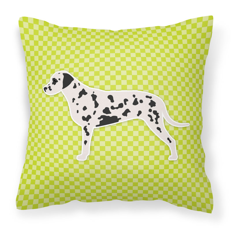 Coussin décoratif intérieur/extérieur dalmatien, Vert, H 18 po x l 18 po x P 3 po