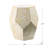 18X18x21" Hexagonal Capes Capiz Stool, Cream/Yellow