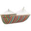 Striped Macrame Quilted Two Person Double Hammock With Pillow - 9' X 55" - Multicolor
