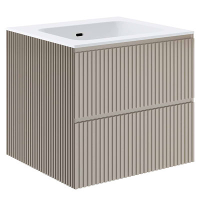 Linear 24" Wall Mounted Single Bathroom Vanity with Top