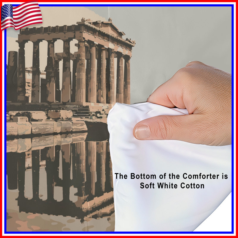 Édredon Parthenon Bedding Architecture classique, Très grand lit