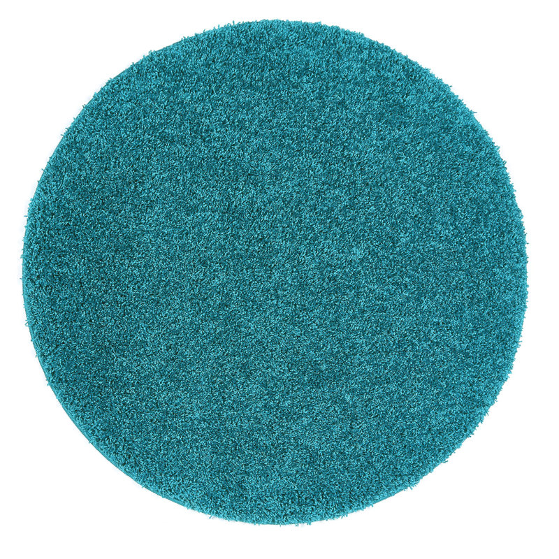 Solid Colour Machine Tufted Area Rug, Round 100 cm