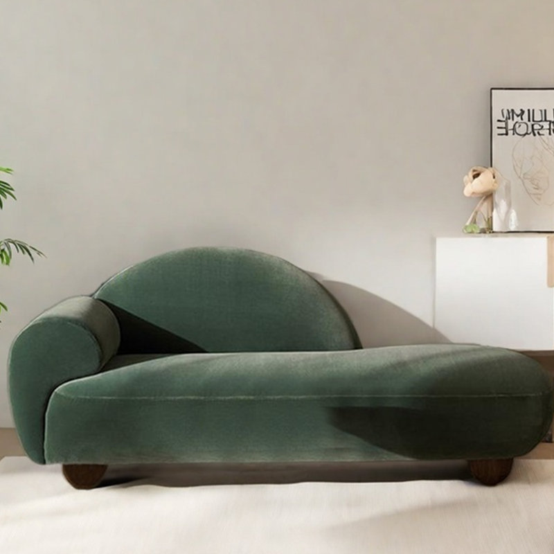 Fauteuil inclinable en flanelle d'éponge à haute élasticité, Orienté à gauche (vu de face), Vert