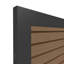Ensemble de barrière de clôture en teck péruvien composite 38,25 po x 71,62 po avec cadre noir-131230361-131230363