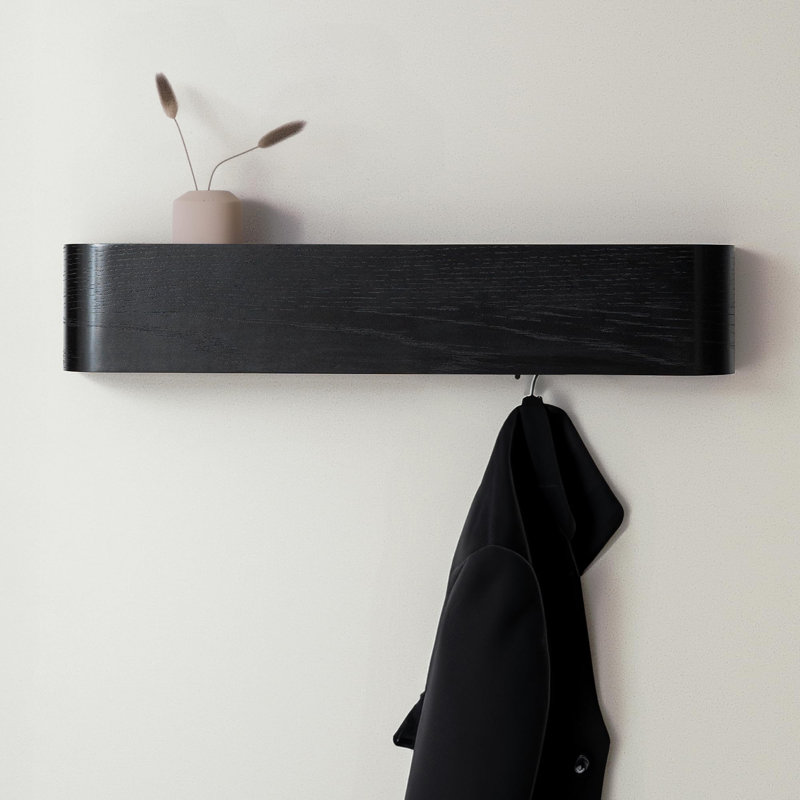 Wall-Mounted Coat Rack, Black