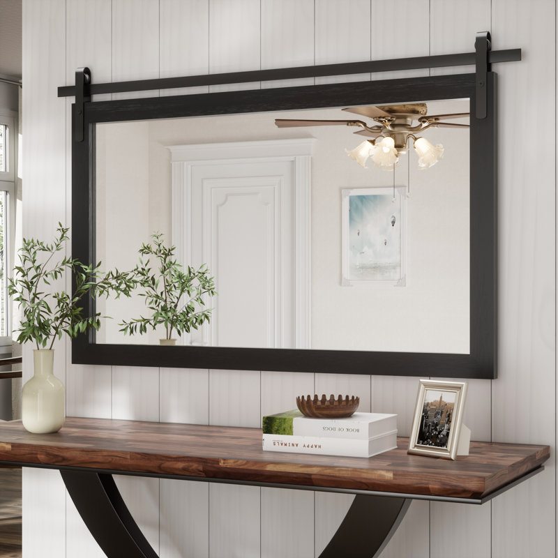 Miroir de salle de bain Keira-Mai, Noir, Horizontale 26 po x 40 po