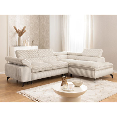 Bonnie 4 Seater Corduroy Corner Sofa with Storage