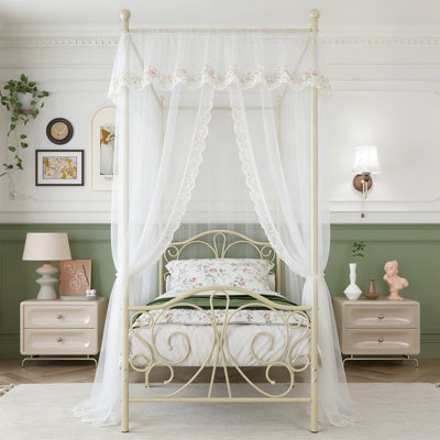 Turkay Metal Canopy Bed Frame