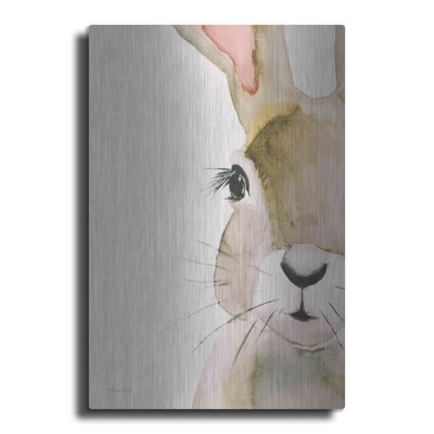 'Peeking Bunny' by Susan Ball, Metal Wall Art, 16x24""
