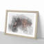 Horse Portrait in Abstract - Picture Frame Graphic Art Print-55763687-55763682