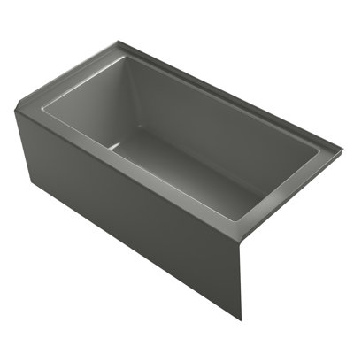 Baignoire de trempage rectangulaire en alcôve avec trop-plein à fente et tablier intégré 60 po x 30 po Underscore®