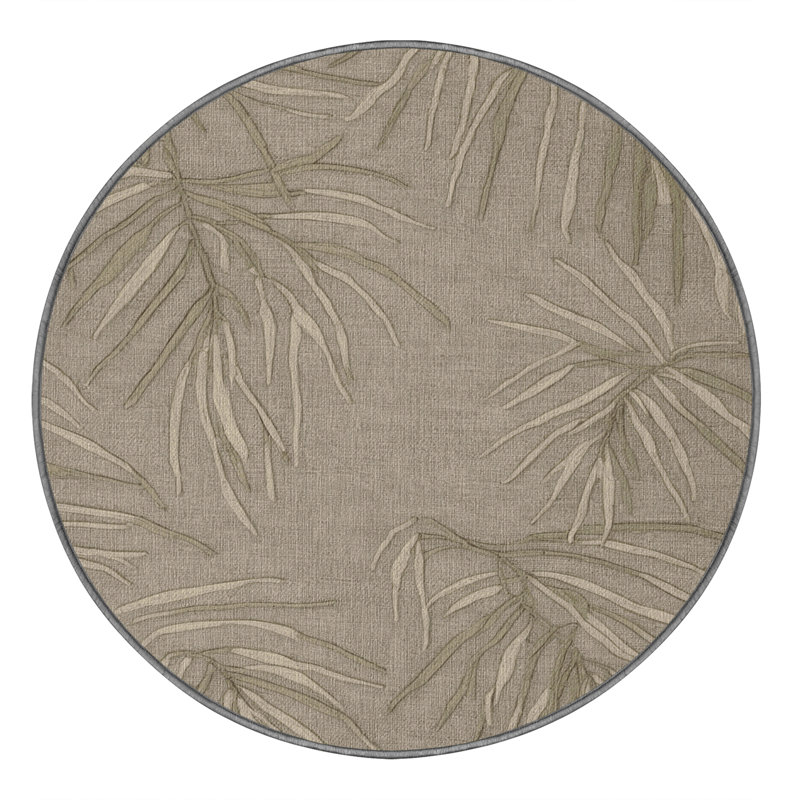  Tapis hawaïen lavable Minimalist Palms, Rond 6 pi