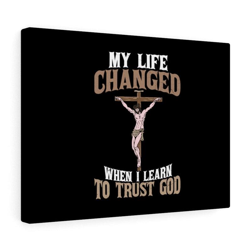 I Learn To Trust Cross - Wrapped Canvas Print, 46cm H x 61cm W