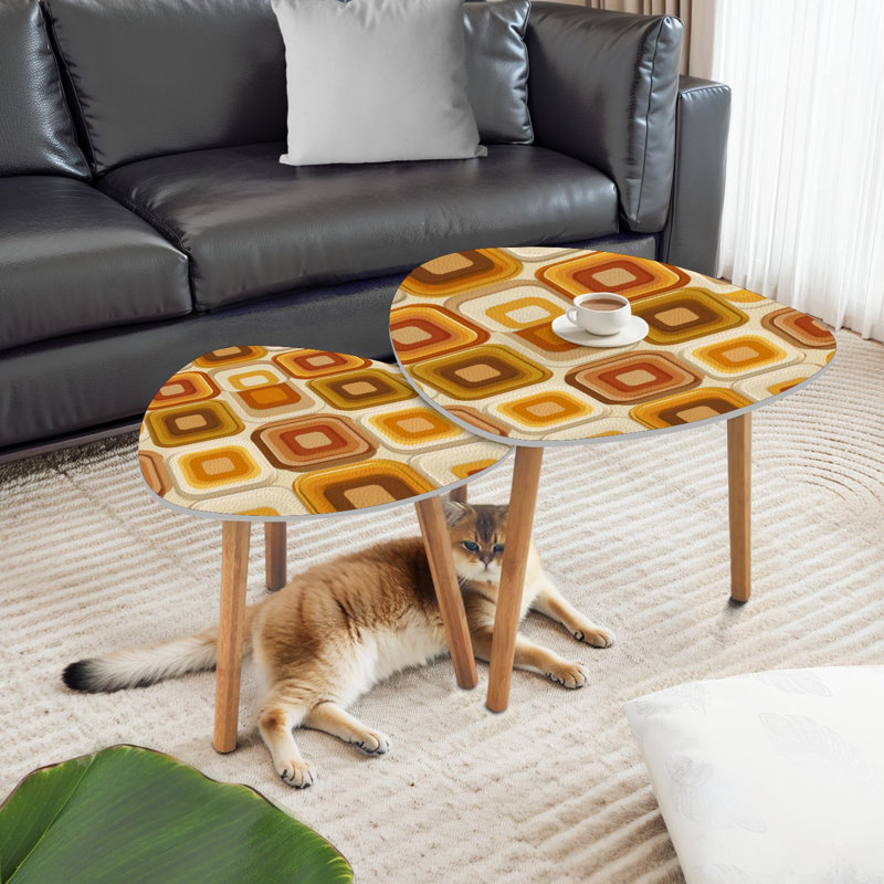 Ensemble de 2 tables basses gigognes Triangle