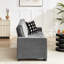 Moderne gris 3 avec porte-gobelets - Canapé en tissu pour salon, chambre à coucher et bureau 83,86 po-1836005451