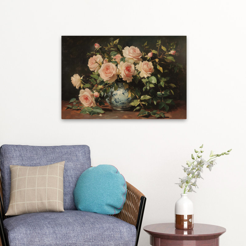 Love's Offrant - Art floral traditionnel dans un vase, H 24 po x l 16 po