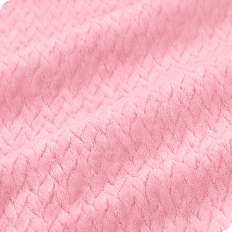 Couverture texturée Microplush, Simple/Simple TG, Rose clair