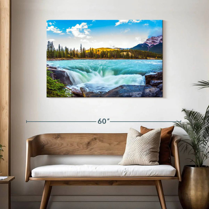 Cascade Alvord Athabasca dans le parc Jasper, H 30 po x l 45 po
