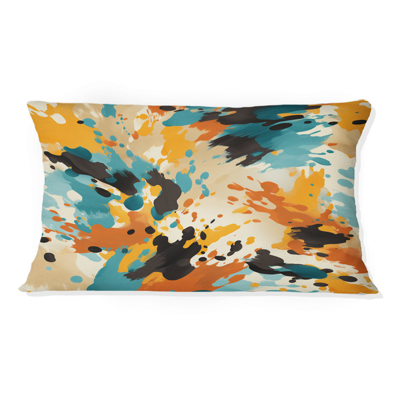 Coussin artistique en polyester à imprimé animal «Tell And Black II»