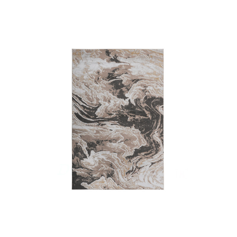 Collection 5X7 Abstract Non-Shedding Living Room Bedroom Dining Home Office Stylish And Stain Resistant Area Rug, Brown