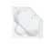 60" L x 60" W Corner Whirlpool Acrylic Bathtub with Center Drain in White