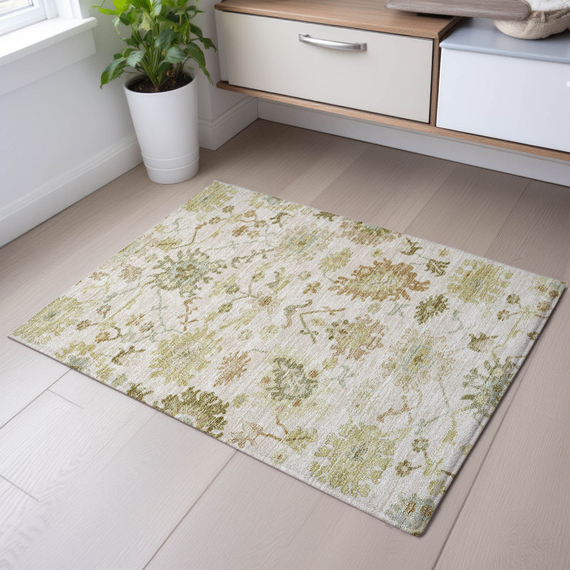 Premium Machine Washable Gurubaksh AMF1150 Global Rug, Rectangle 1 pi 8 po x 2 pi 6 po