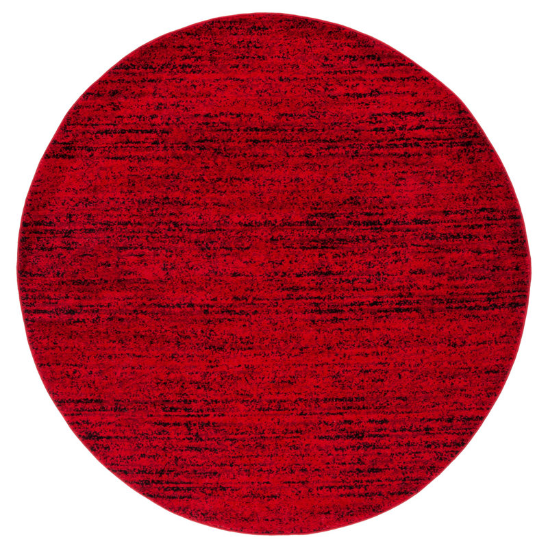 Tapis rouge / noir Riebe, Rond 8 pi