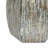 Alissa Mother of Pearl Shell Handmade Shell Mosaic Hexagon Side End Gray Accent Table with Brown Accents