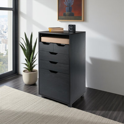 Peres Bins & Drawers Multi-Storage Tall Mobile Cabinet by Ebern Designs