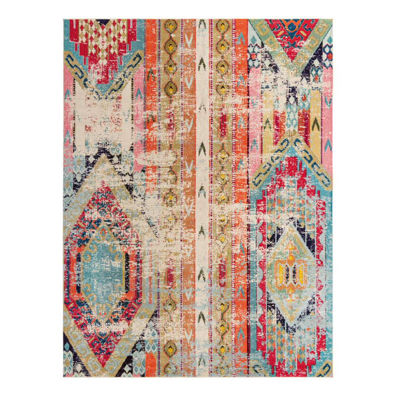 Newburyport Washable Geometric Indoor Rug, Rectangle 6'1" x 9'