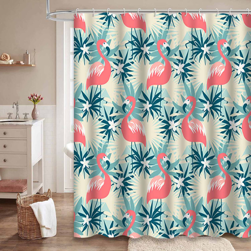 Rideau de douche imperméable à l'eau avec 12 crochets, L 72 po x l 78 po