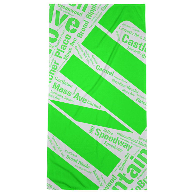 Bath Towel, Green, Microfiber, Indianapolis