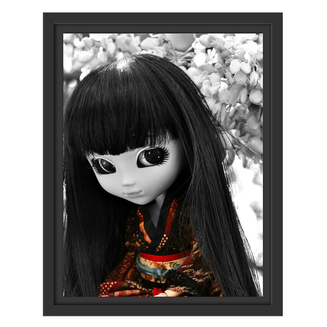 Gerahmtes Wandbild wunderschÃ¶ne Geisha Pullip