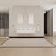 Meuble-lavabo double mural de conception contemporaine avec portes à fermeture douce-115676120