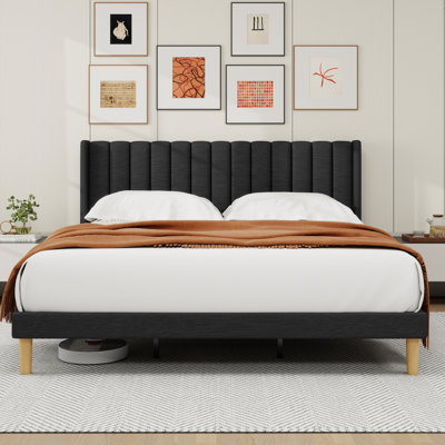 Sutter Upholstered Wingback Bed