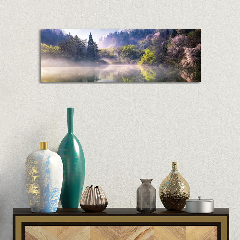 Morning Calm by Gwangseop Eom - Wrapped Canvas Panoramic Painting, 30.48 cm H x 91.44 cm W x 1.91 cm D