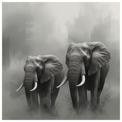 Two African Elephants Bedding Elephants Bedspread Animals