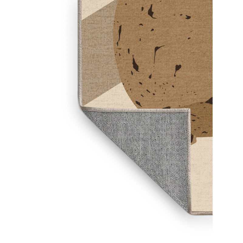 Tapis beige lavable à la machine Easton, 5 x 7