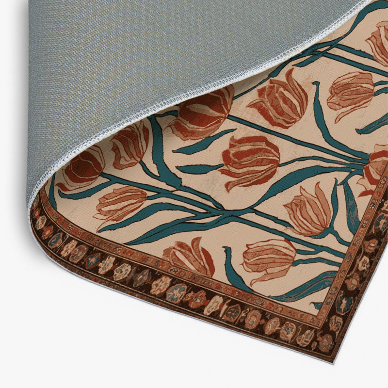 Tapis d'intérieur et d'extérieur brun Persian, Rectangulaire 8 pi x 10 pi