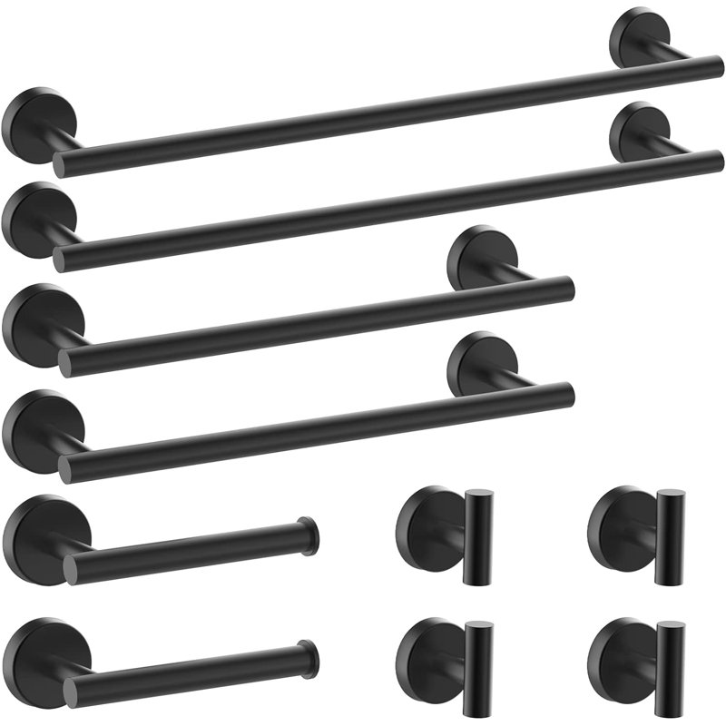 5 - Piece Bathroom Hardware Set, Matte Black