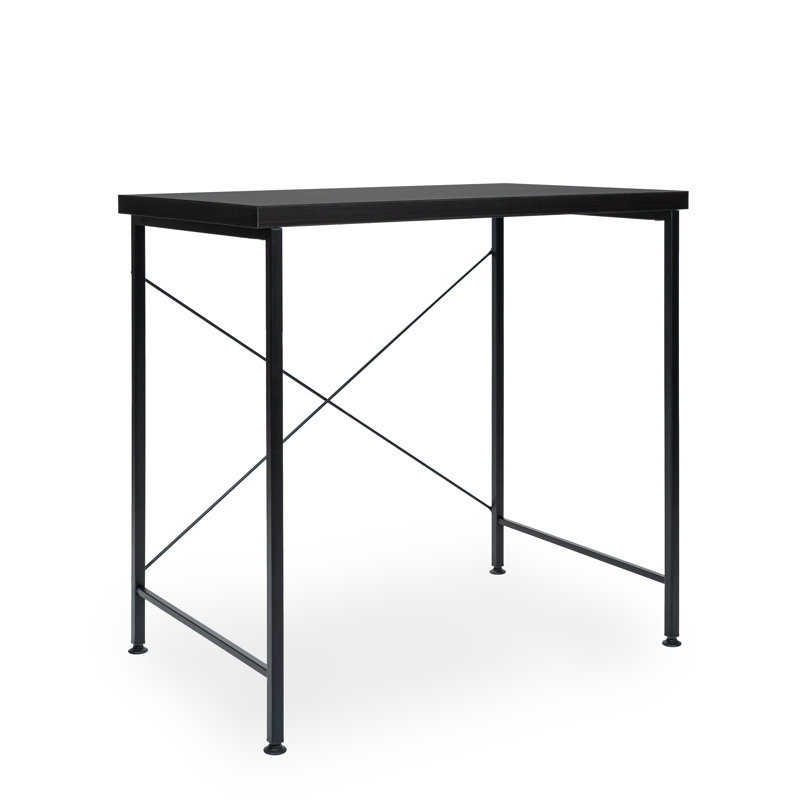 Malasha Metal Base Writing Desk, Black, Black