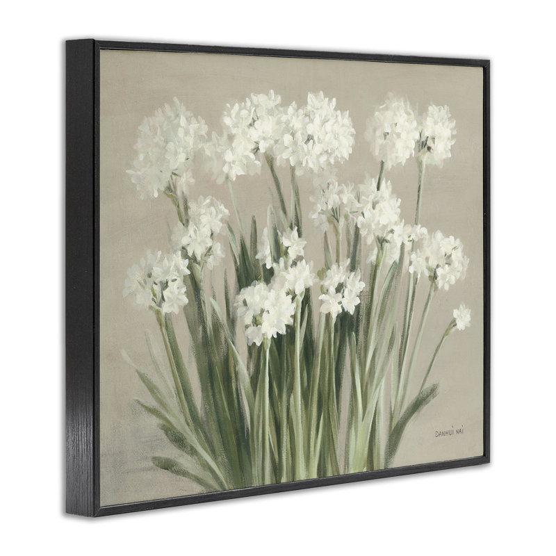 Art blanc enneigé par Danhui Nai bf-989, Giclée encadrée noir minuit, H 11 po x l 14 po