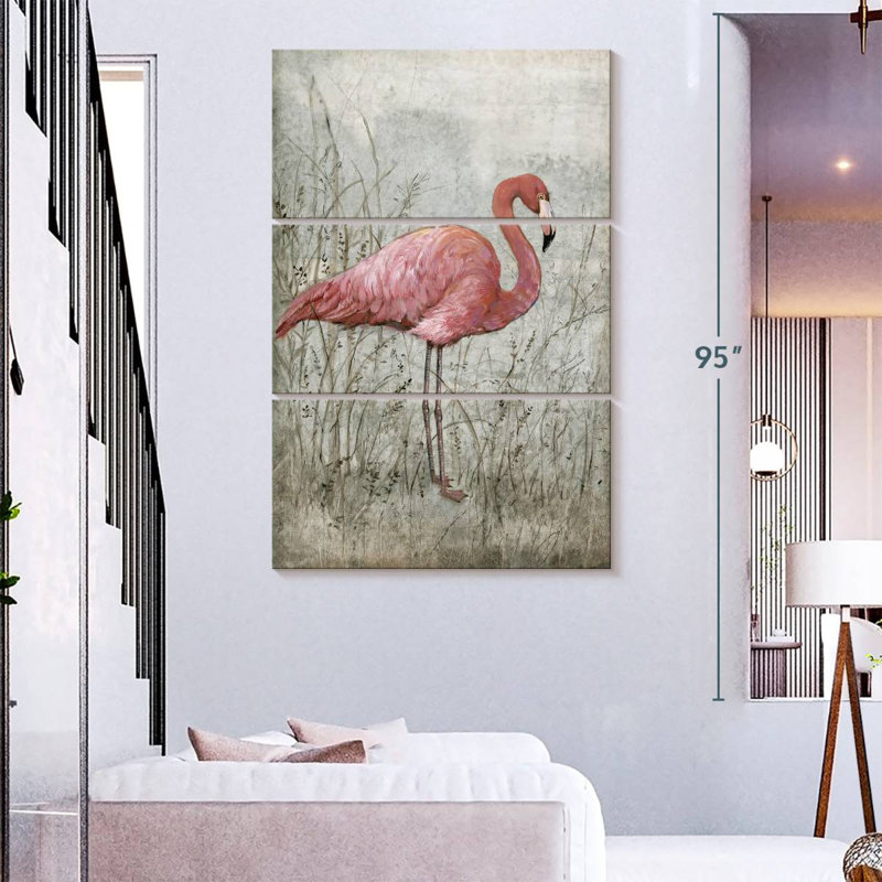 Brampt American Flamingo I, 74" H x 48" W